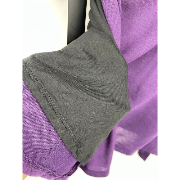 Always Indigo Purple Cardigan Sweater with Black Tank Top Womens Small NEW - Picture 9 of 12